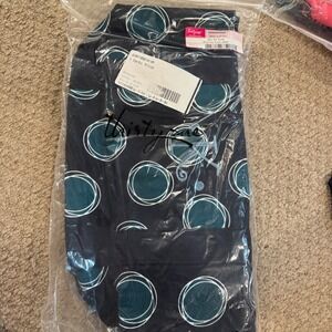 Thirty-One Go-To Tote La-Di-Dot Slate Blue Canvas Shoulder Bag 565A New